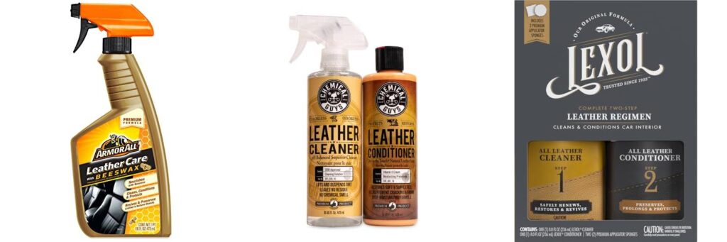 leather care for car seats combined image