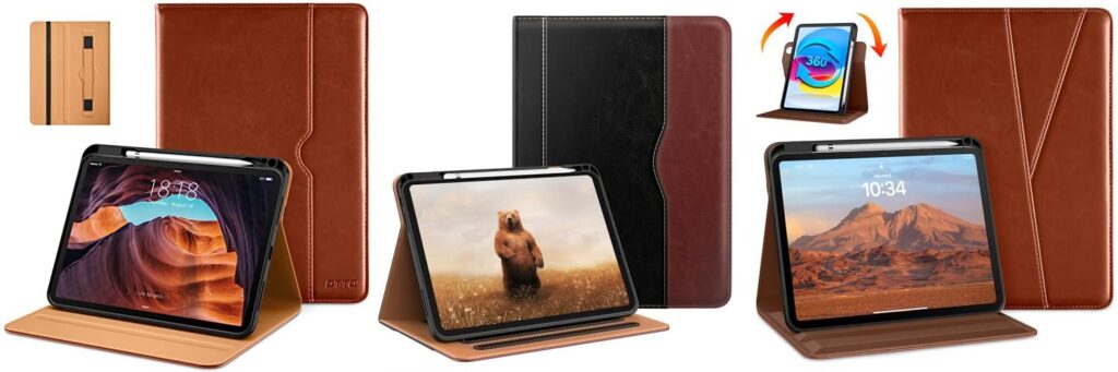 leather case for ipad 10th generation combined image
