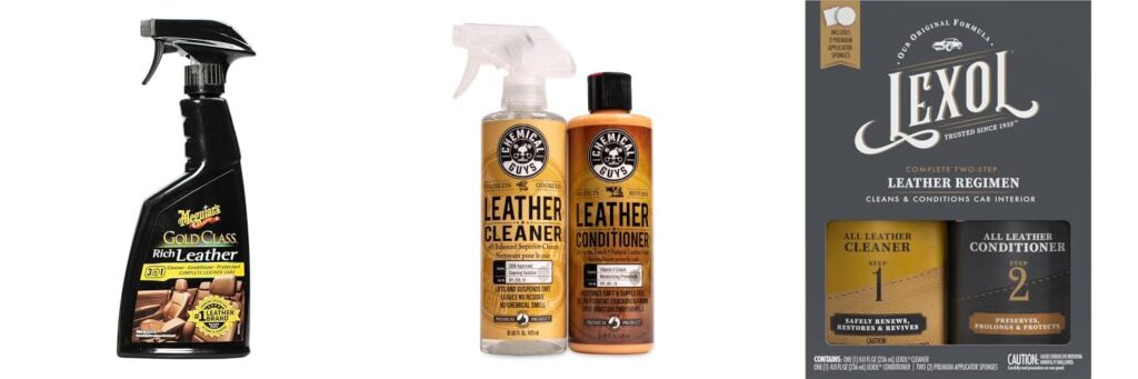 leather cleaner and conditioner for cars combined image