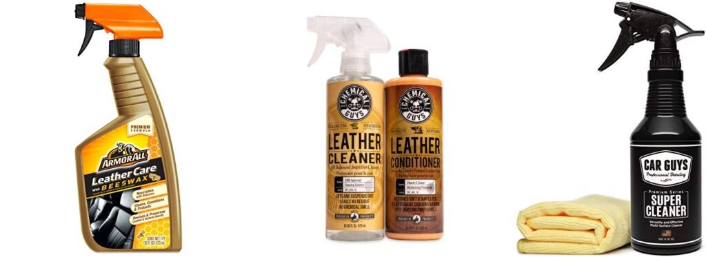 leather cleaners for cars combined image