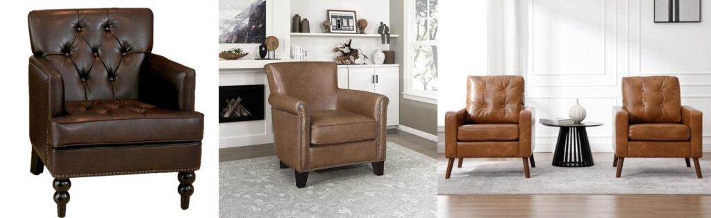 leather club chair combined image