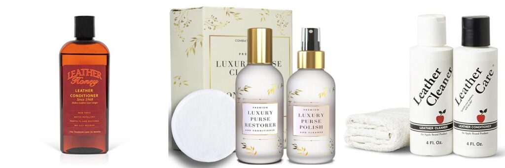 leather conditioner for luxury handbags combined image