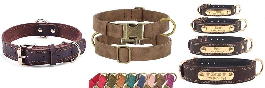 leather dog collars combined image