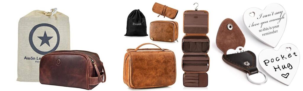leather gifts for him combined image