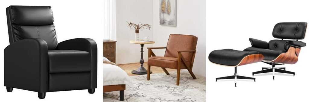 leather lounge chair combined image