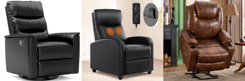 leather recliners for the money combined image