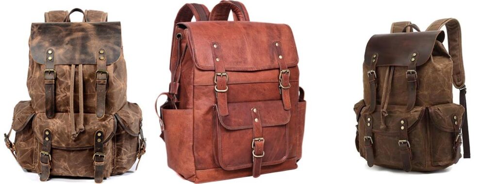 leather rucksack combined image