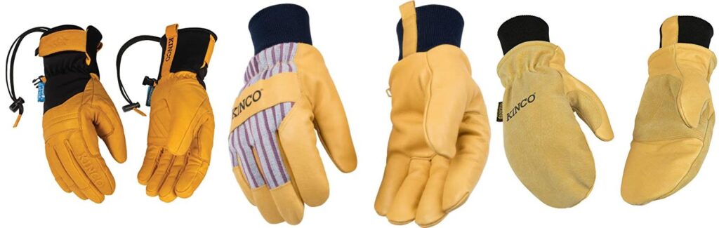 leather ski gloves combined image