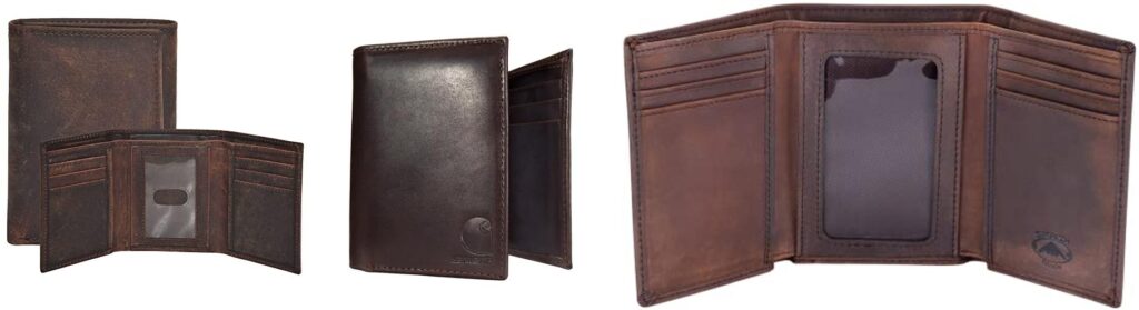 leather trifold wallets for men combined image