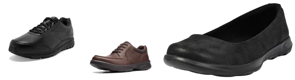 leather walking shoe combined image