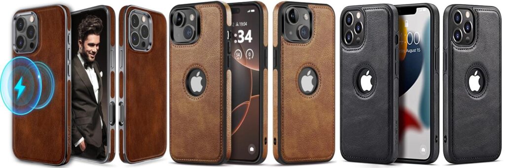 luxury leather iphone cases combined image