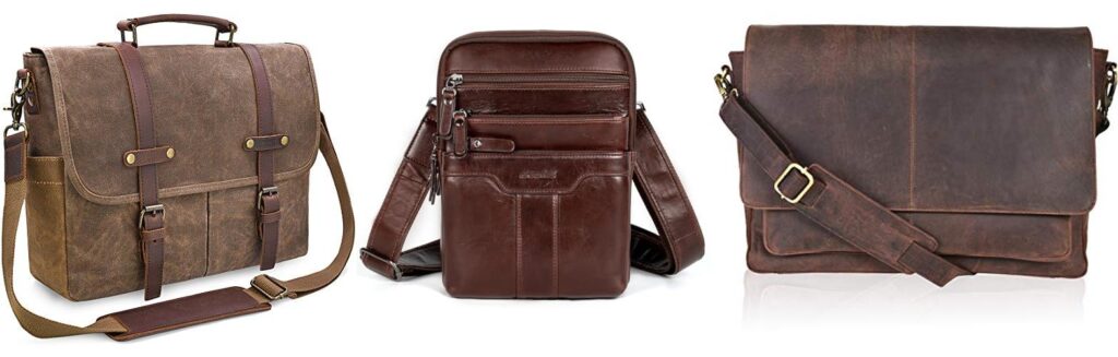 mens leather bags combined image