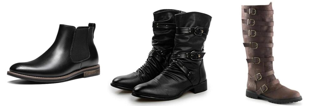 pu leather mens boots combined image