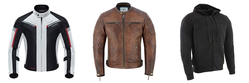 summer leather motorcycle jacket combined image