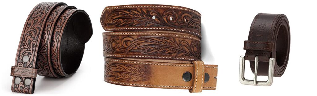 western leather belts combined image