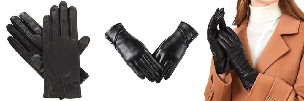 womens leather gloves combined image