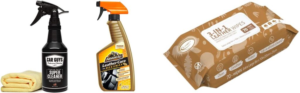 Cleaner For Leather Seats In A Car combined image