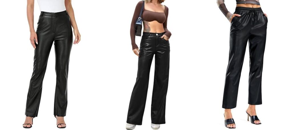 Faux Leather Trousers combined image