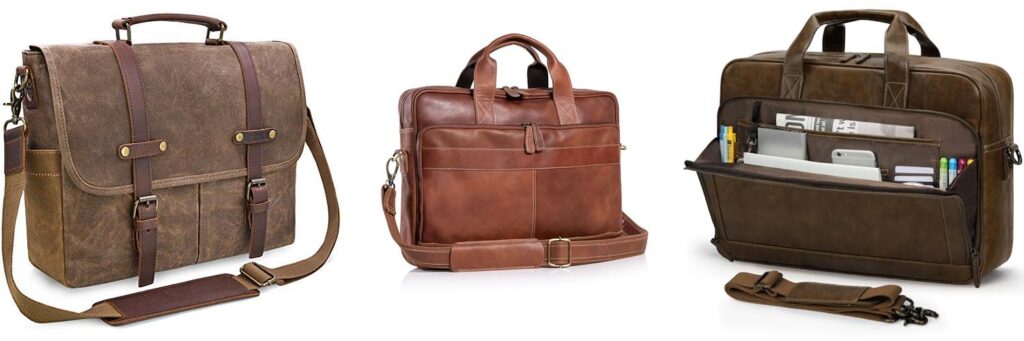 Leather Computer Bag combined image