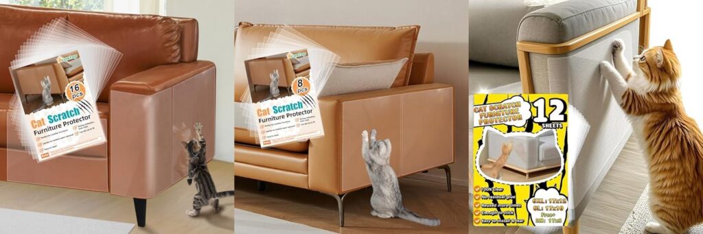Leather Furniture Protector For Cats combined image