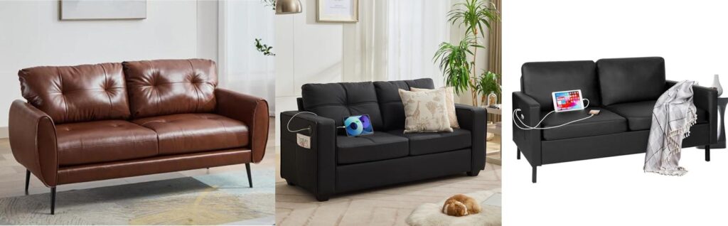 Leather Loveseat combined image