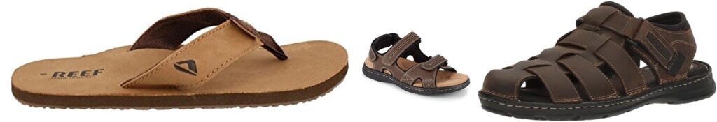 Leather Mens Sandals combined image