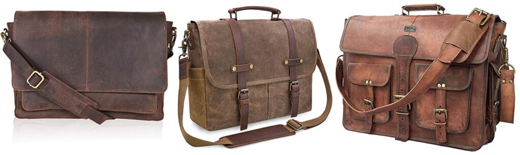Leather Messenger Bags For Men combined image