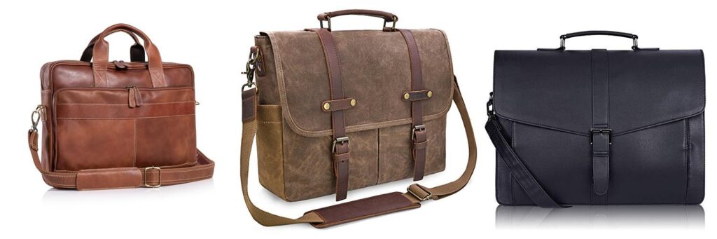 MenS Leather Work Bag combined image