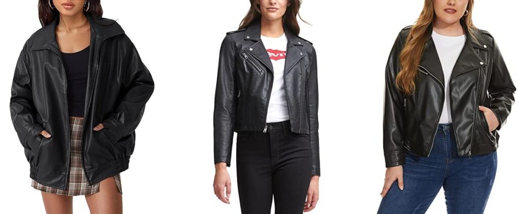 Plus Size Leather Jacket combined image