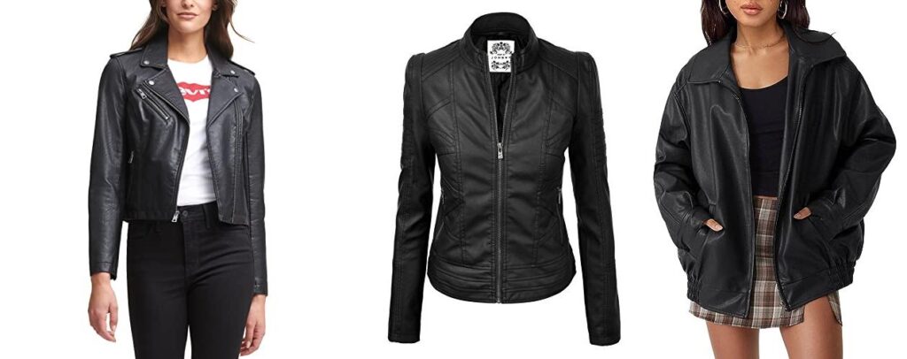 Vegan Leather Jacket combined image