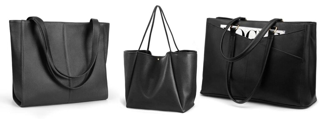 Black Leather Tote Bags combined image