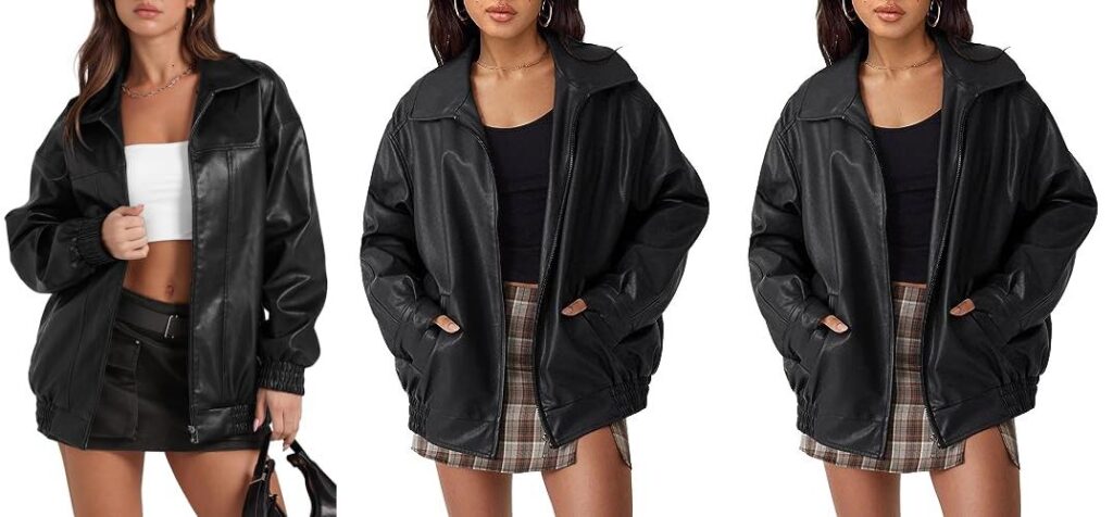 Faux Leather Jacket combined image