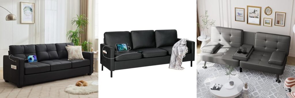 Inexpensive Leather Sofa combined image