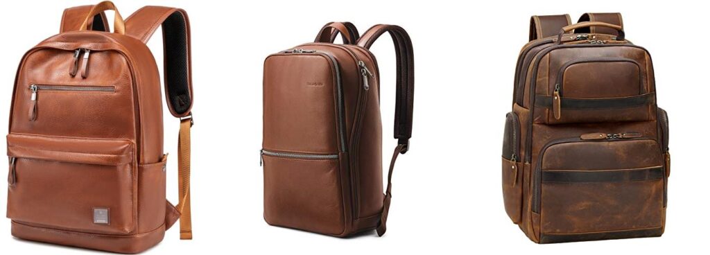 Leather Backpacks For Work combined image
