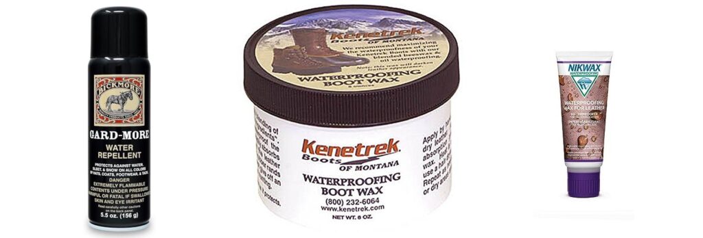 Leather Boot Waterproofing Products combined image