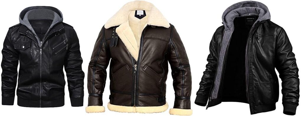 Leather Coats For Men combined image