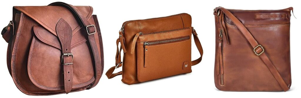 Leather Crossbody Handbags combined image