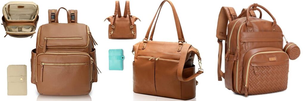Leather Diaper Bags combined image