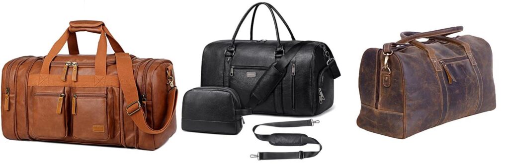 Leather Duffel Bag For Travel combined image