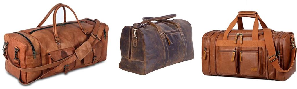 Leather Duffle Bags combined image