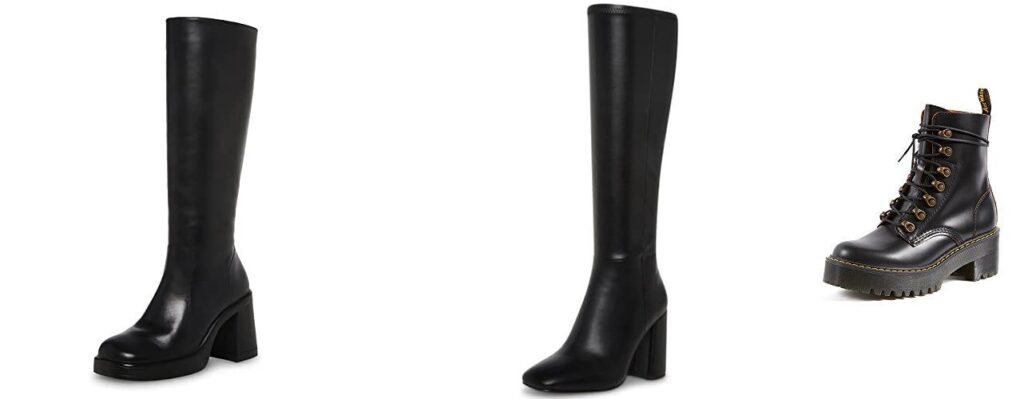 Leather Heeled Boots combined image