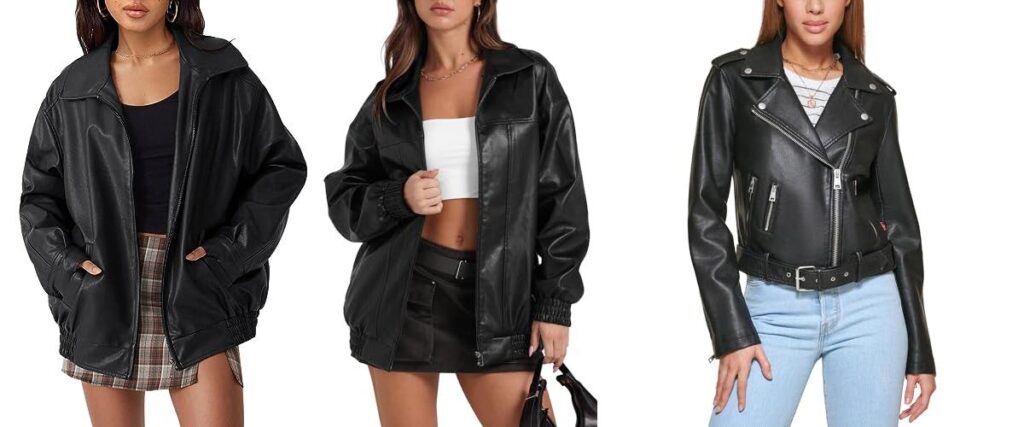 Leather Jacket For Women combined image