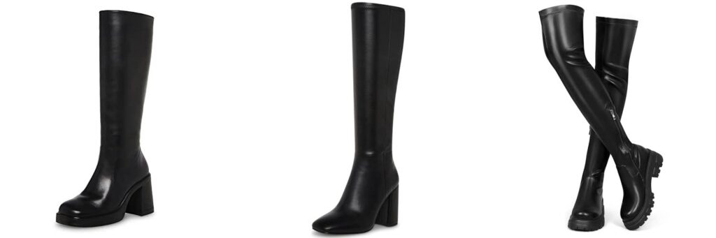 Leather Knee High Boots combined image
