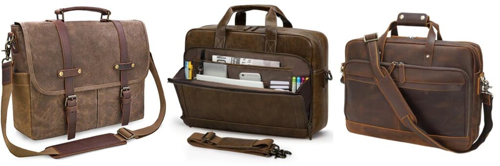 Leather Laptop Bags For Men combined image