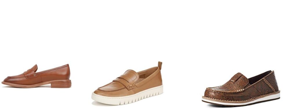 Leather Loafers Womens combined image