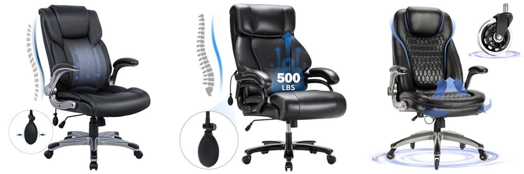 Leather Office Chair For Long Hours combined image