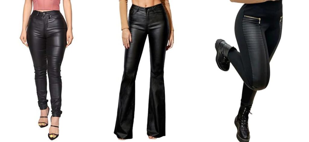 Leather Pants Woman combined image