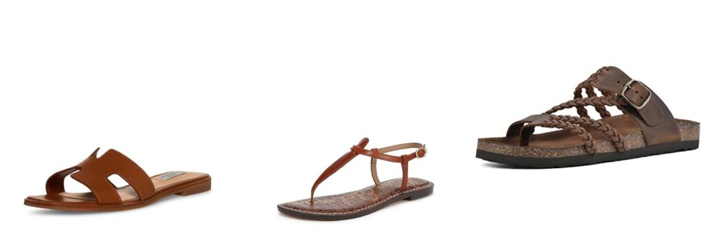 Leather Sandals Womens combined image