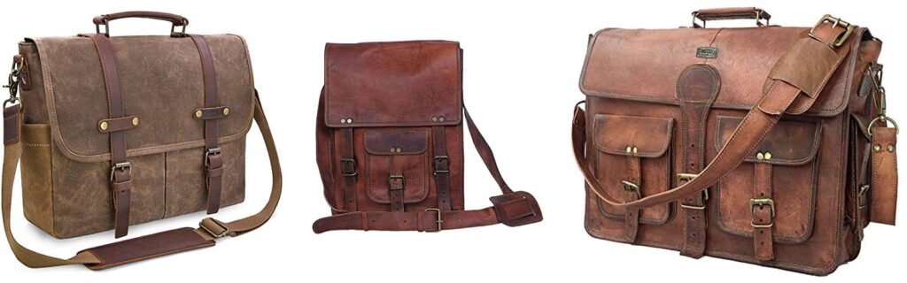 Leather Satchel For Men combined image