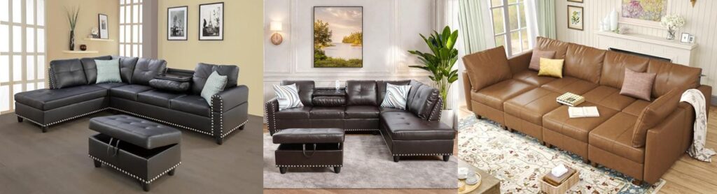 Leather Sectional Sofas combined image